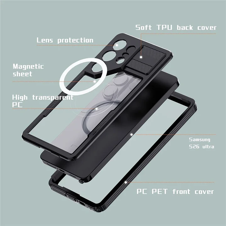 Carcasa Impermeable Con Magsafe Para Samsung S26 Ultra 3