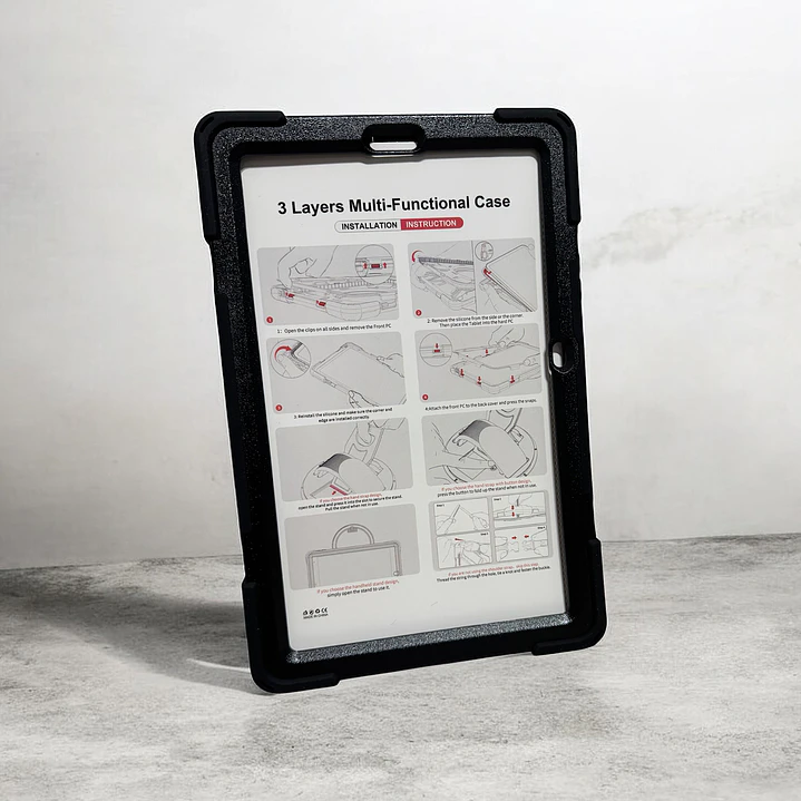 Carcasa Reforzada Con Soporte Para Samsung Tab S6 lite 5