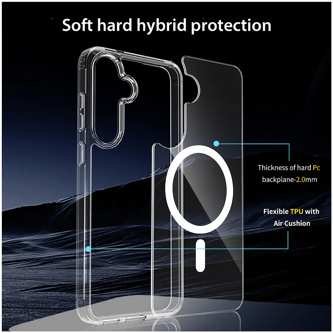 Carcasa Transparente Con Magsafe Para S26 FE 8