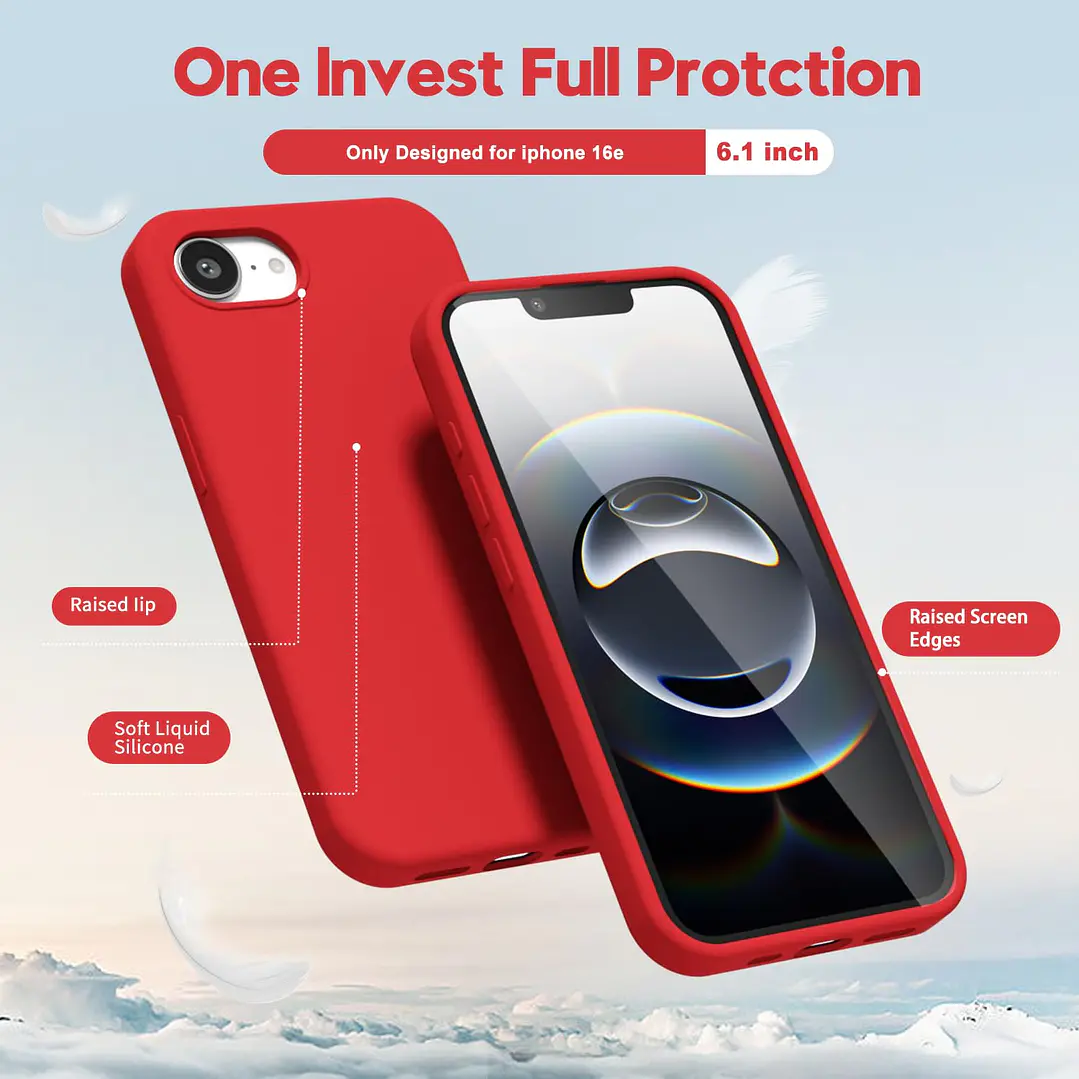 Carcasa De Silicona Soft Para iPhone 17e/16e 12
