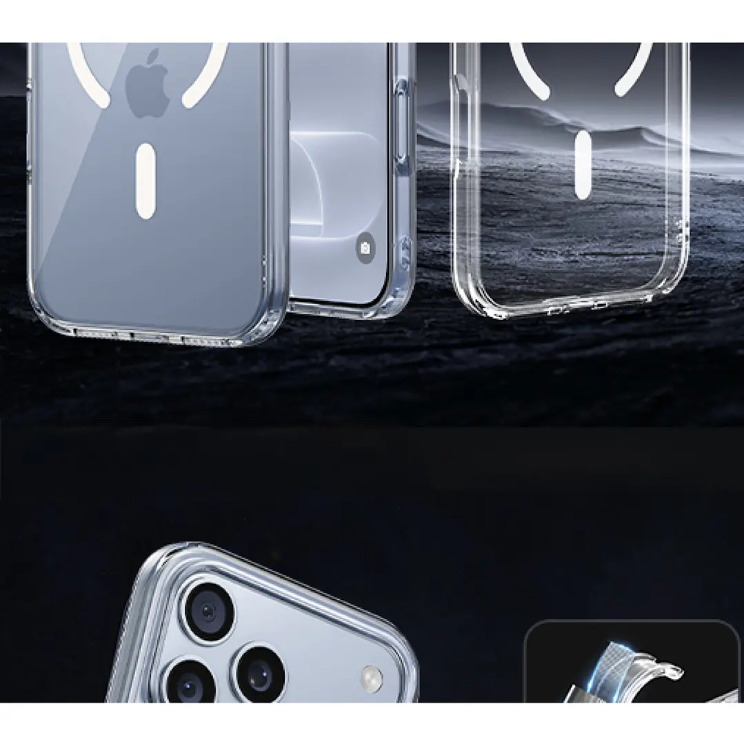 Carcasa Transparente Magsafe Para iPhone 18 Pro 7
