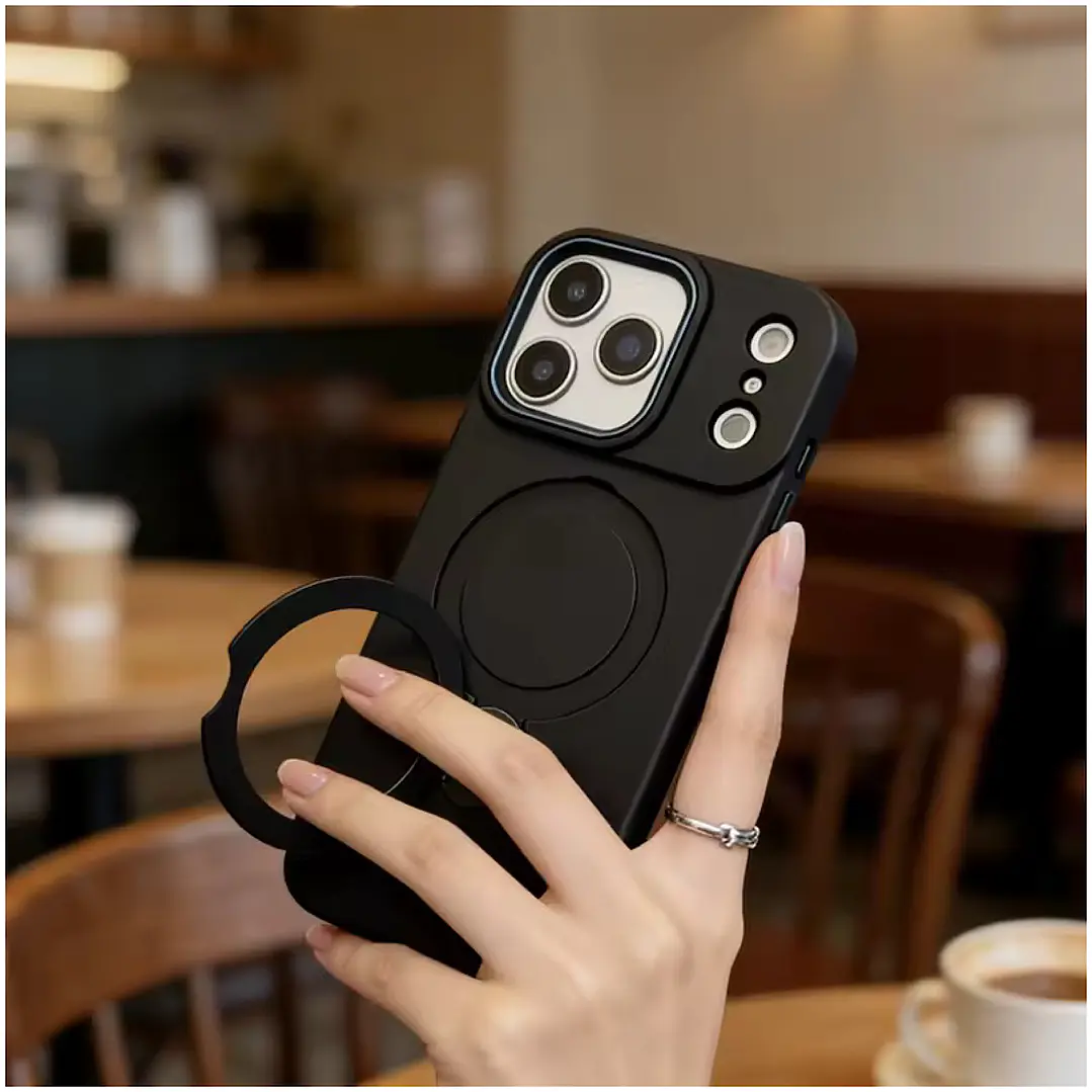 Carcasa Silicona Con Soporte Para Iphone 18 Pro 4