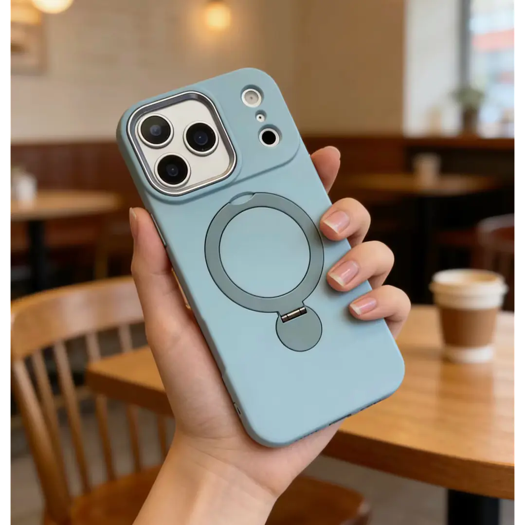 Carcasa Silicona Con Soporte Para Iphone 18 Pro Max 9