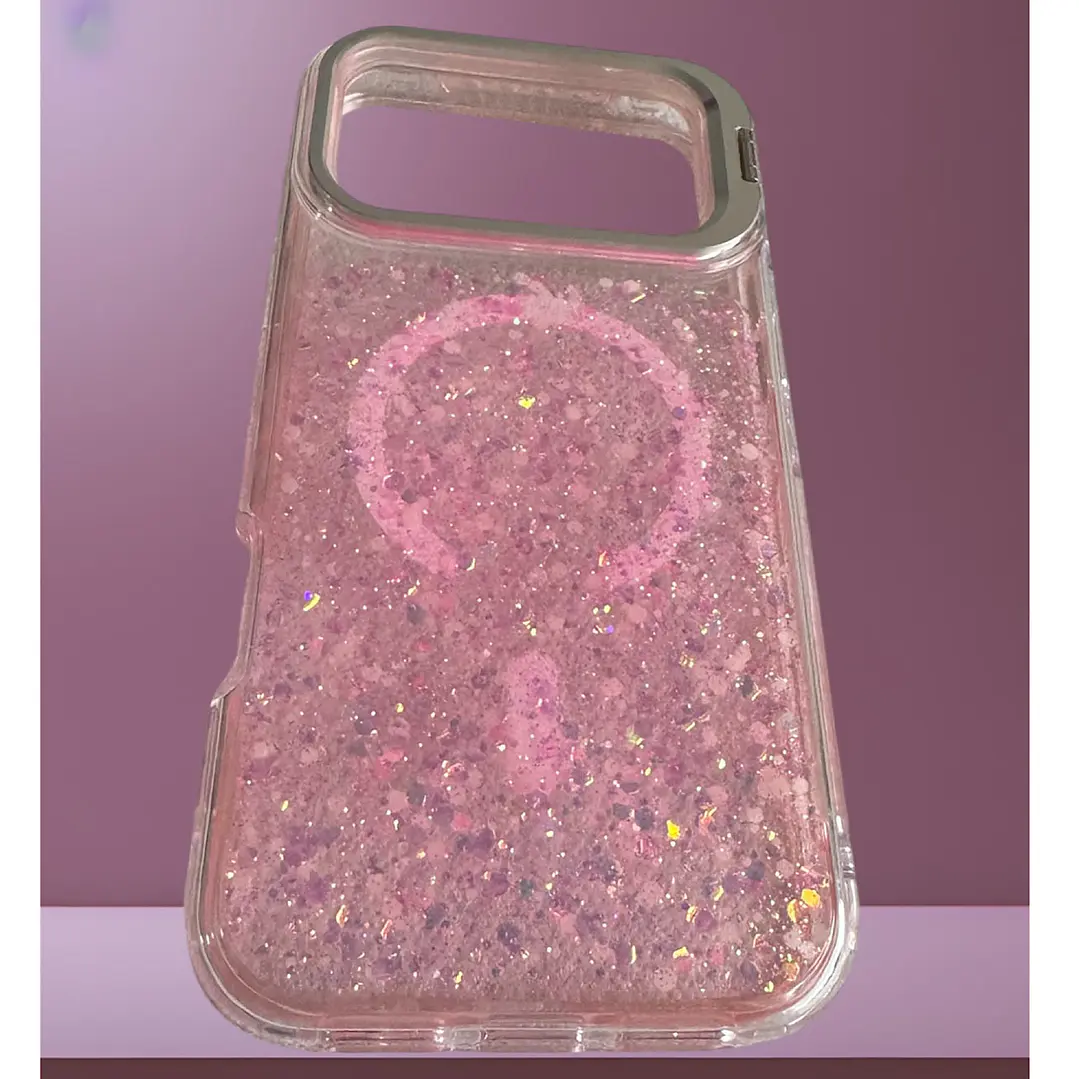 Carcasa Glitter Magsafe 360 Para iPhone 18 Pro-17 Pro  4