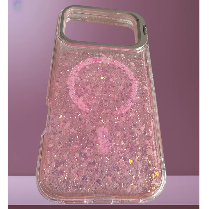 Carcasa Glitter Magsafe 360 Para iPhone 18 Pro-17 Pro  4