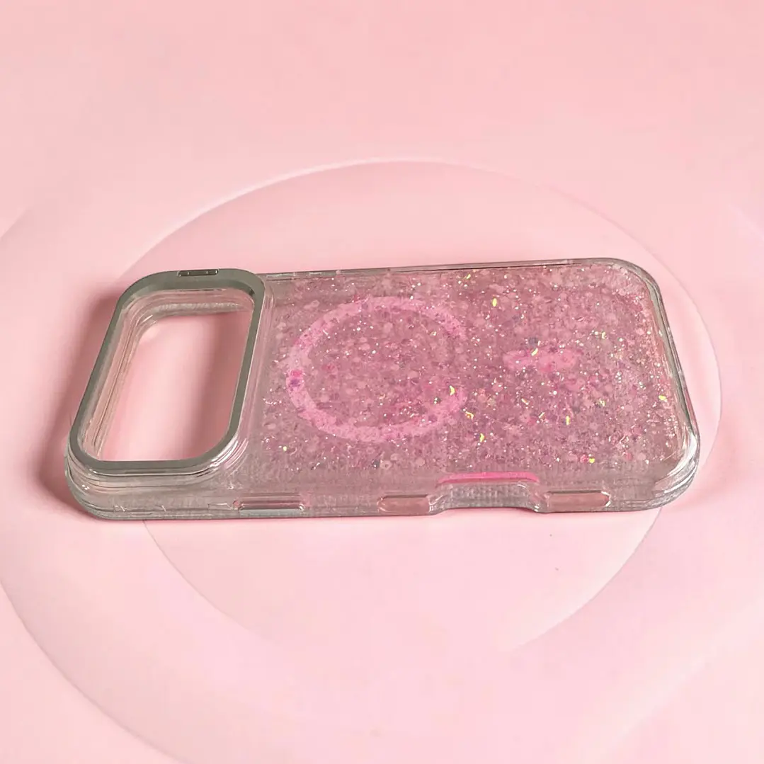 Carcasa Glitter Magsafe 360 Para iPhone 18 Pro-17 Pro  6