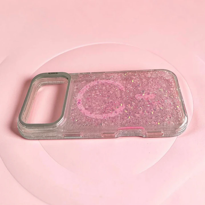 Carcasa Glitter Magsafe 360 Para iPhone 18 Pro-17 Pro  6