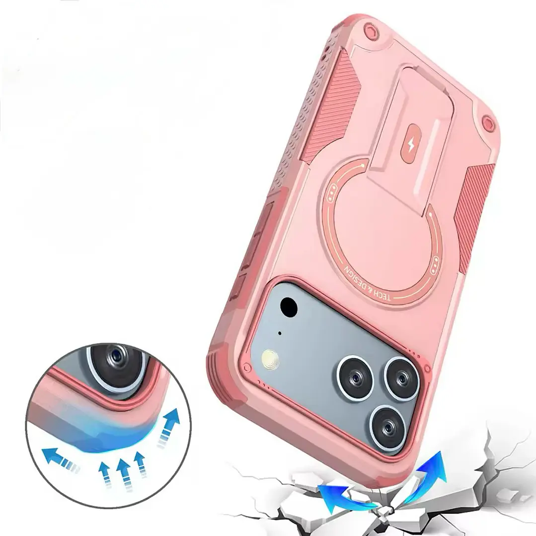 Carcasa Con Magsafe/soporte Para iPhone 18 Pro Max/17 Pro Max 18