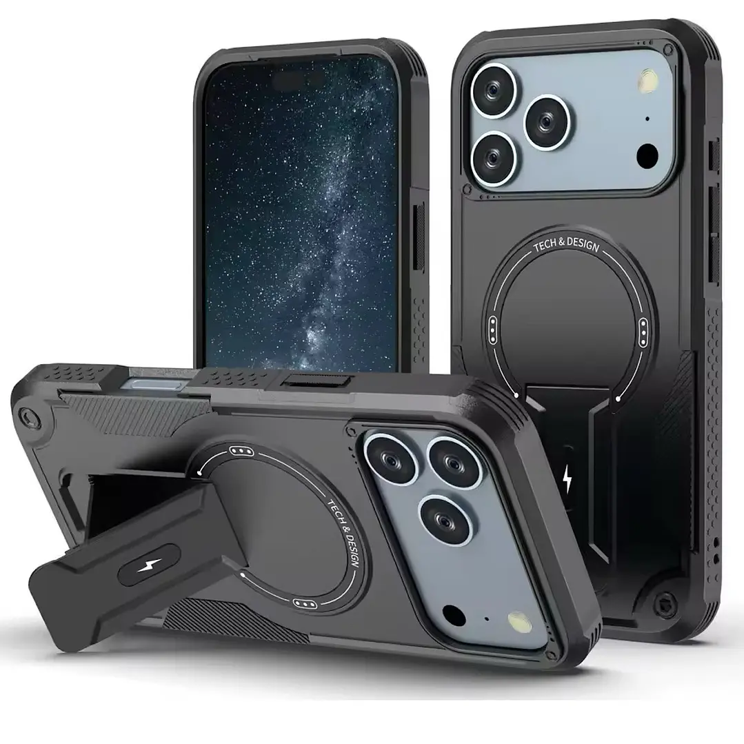 Carcasa Con Magsafe/soporte Para iPhone 18 Pro Max/17 Pro Max 10