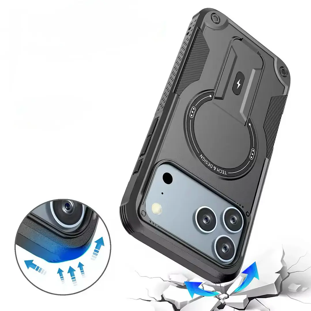 Carcasa Con Magsafe/soporte Para iPhone 18 Pro Max/17 Pro Max 14