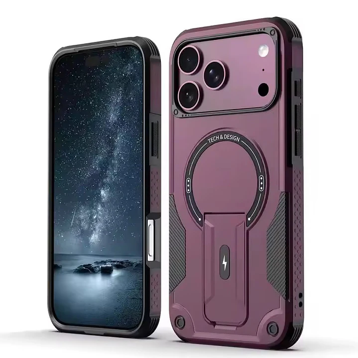 Carcasa Con Magsafe/soporte Para iPhone 18 Pro Max/17 Pro Max 3