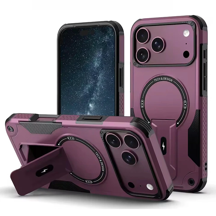 Carcasa Con Magsafe/soporte Para iPhone 18 Pro Max/17 Pro Max 1