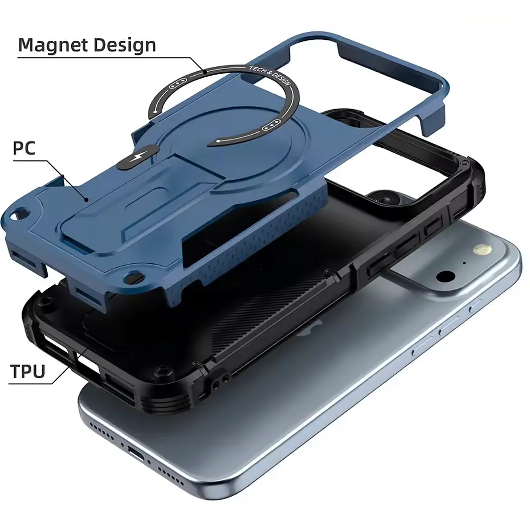 Carcasa Con Magsafe/soporte Para iPhone 18 Pro Max/17 Pro Max 24