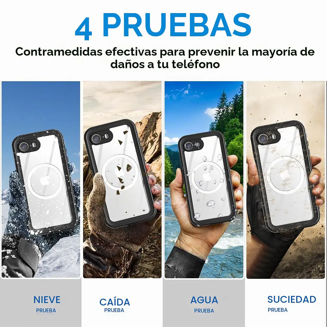 Carcasa Impermeable Con Magsafe Para iPhone 17e/16e 5