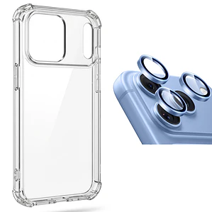 Funda Transparente Para iPhone 18 Pro + Protector Lentes