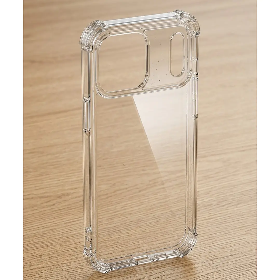 Funda Transparente Para iPhone 18 Pro + Protector Lentes 6
