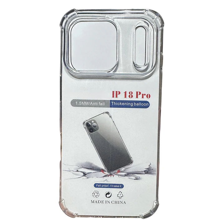 Funda Transparente Para iPhone 18 Pro + Protector Lentes 7