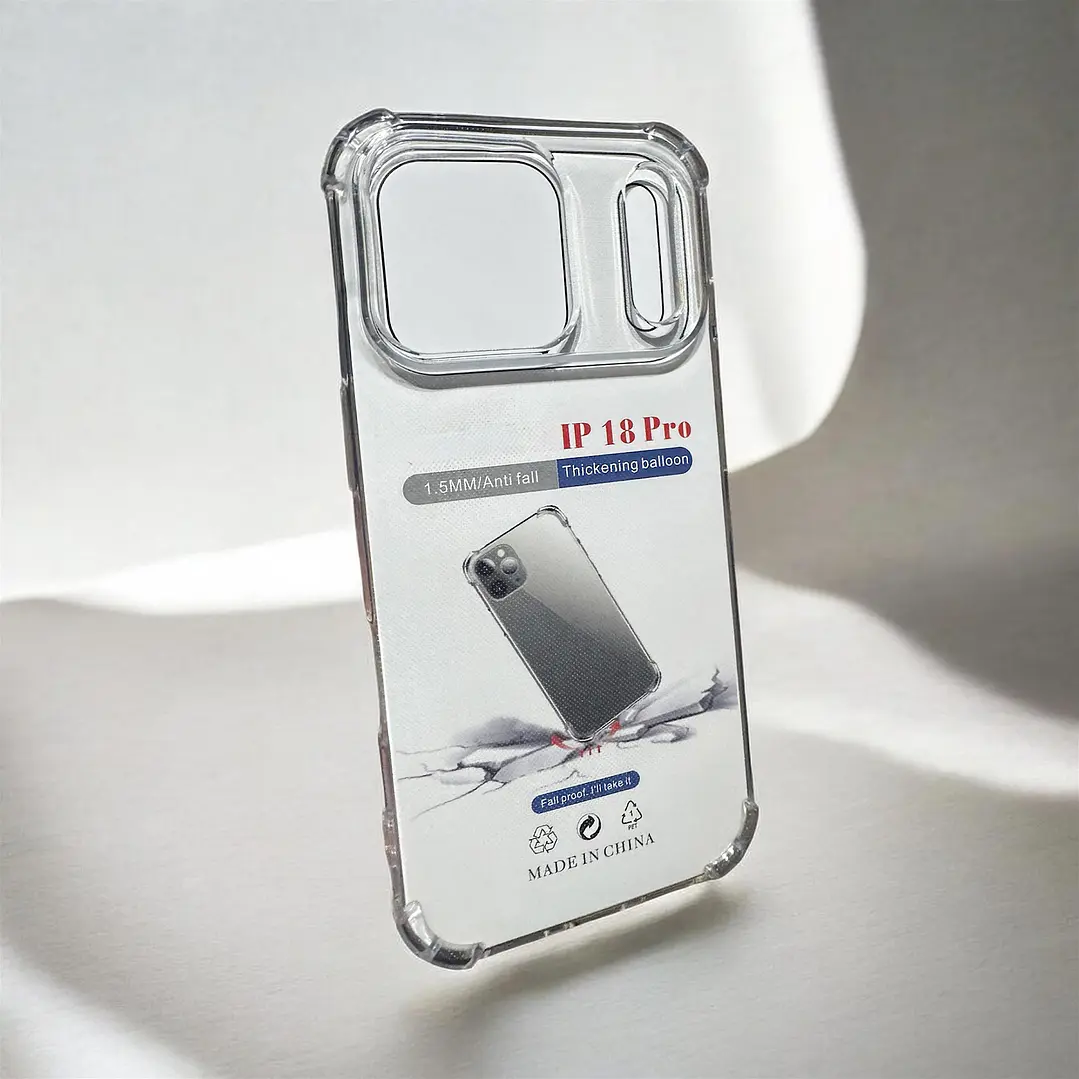 Funda Transparente Para iPhone 18 Pro + Protector Lentes 8