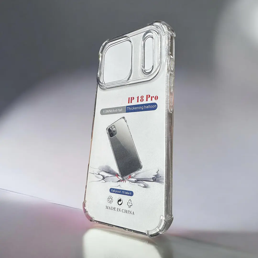 Funda Transparente Para iPhone 18 Pro + Protector Lentes 9