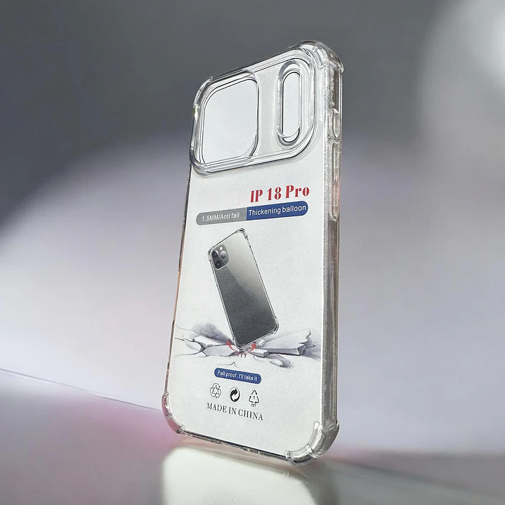 Funda Transparente Para iPhone 18 Pro + Protector Lentes 9