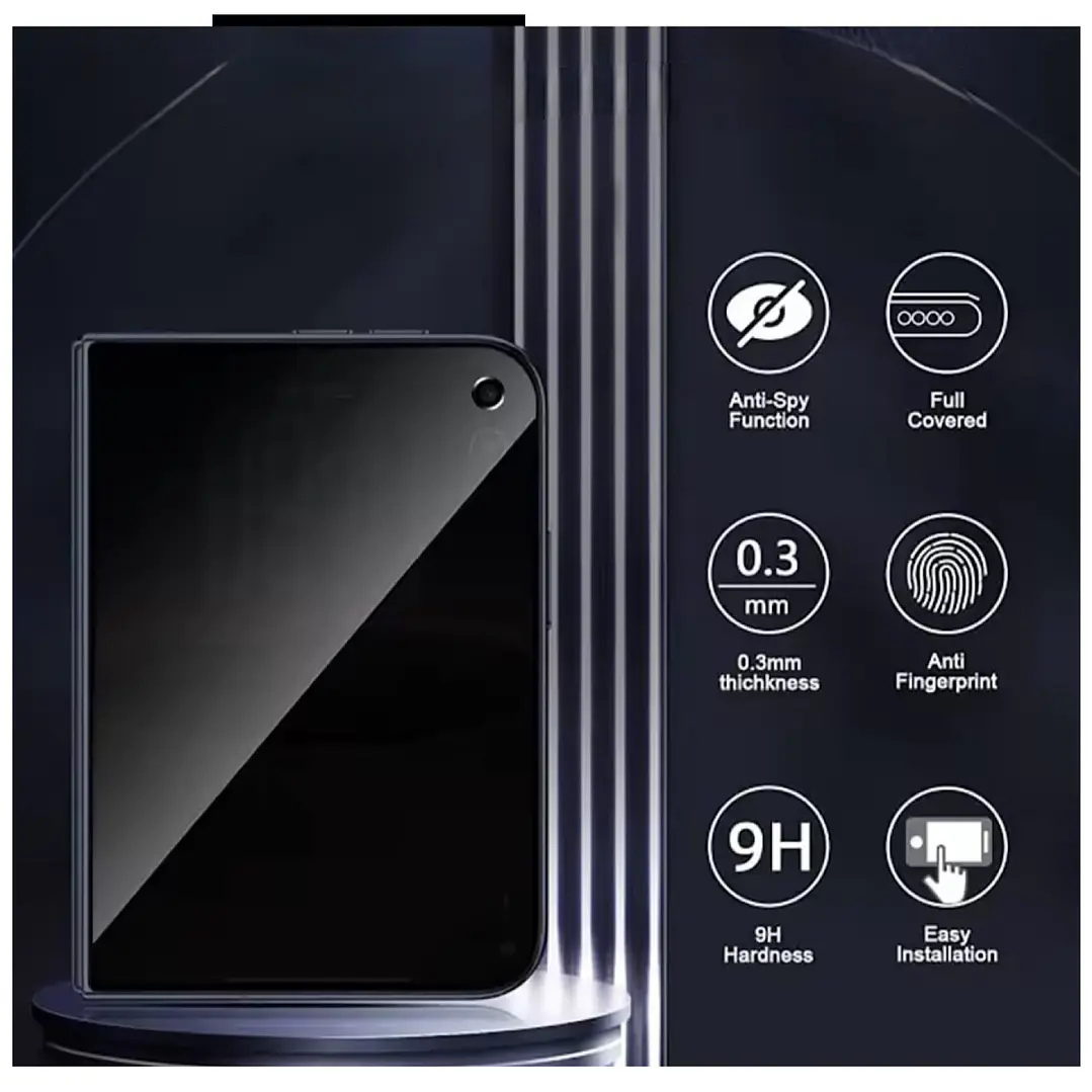 Lamina De Hidrógel Anti Espia Matte Para iPhone Duo-Pantalla Externa 4