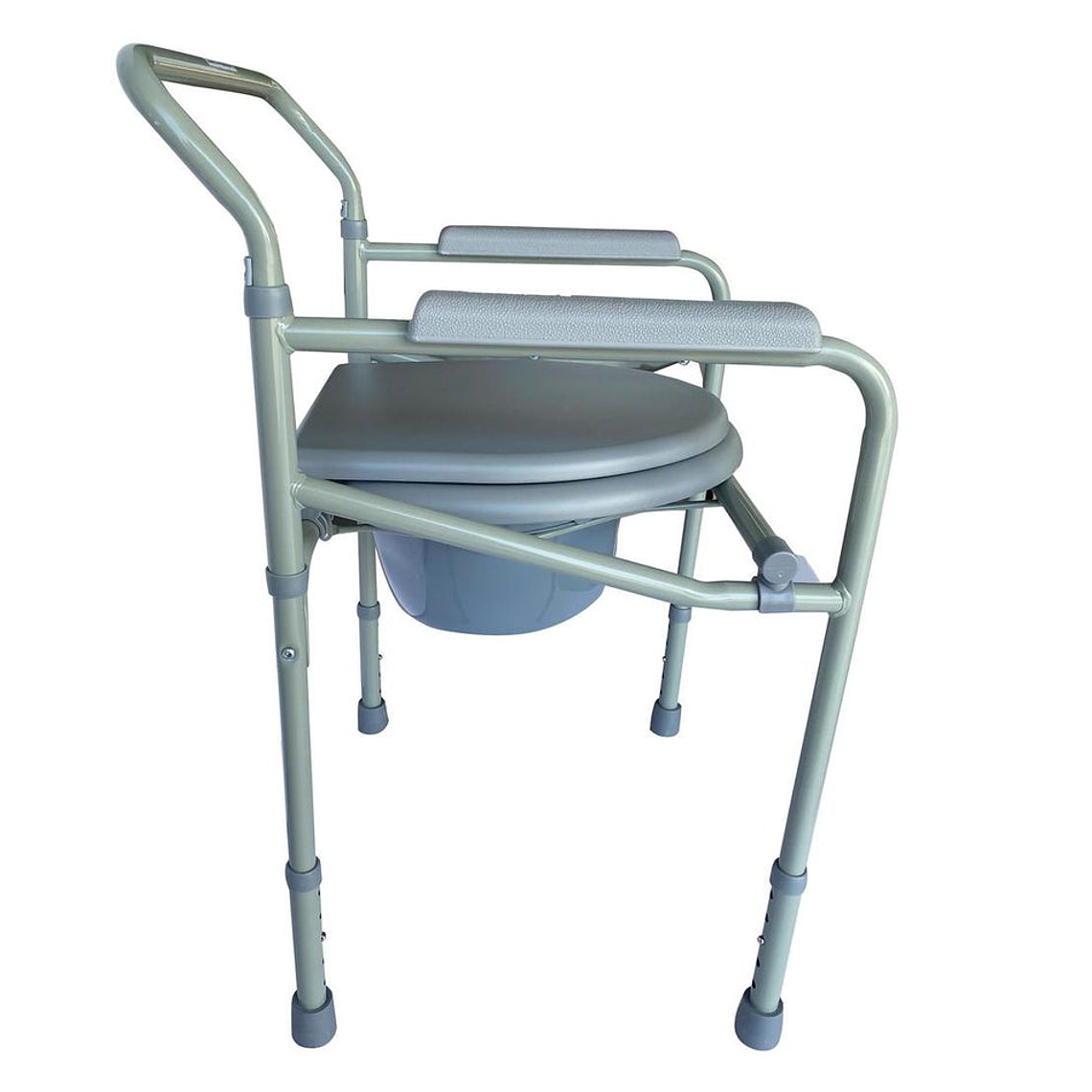 Baño WC Portatil Plegable Esmaltado Gris 4