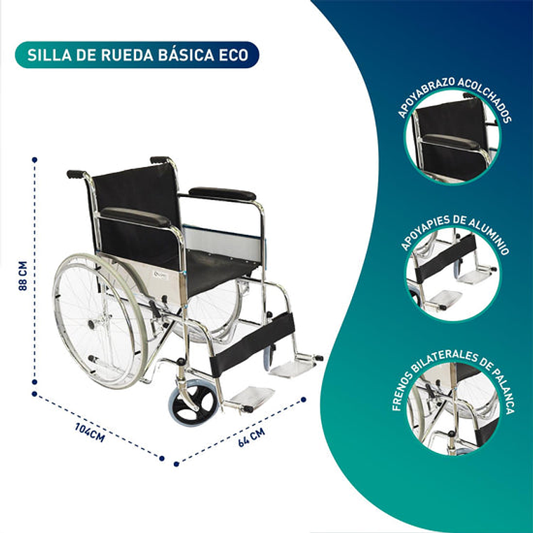 Silla De Ruedas Estándar Asiento Eco 4