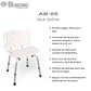 Silla para Ducha con Respaldo y Altura Regulable - Miniatura 2