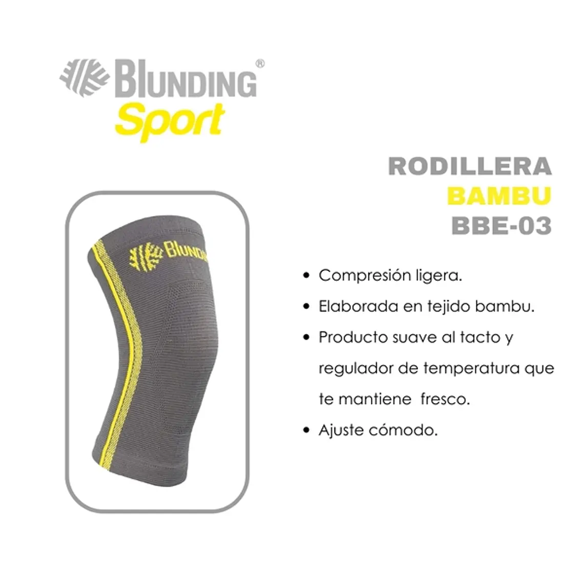 Rodillera de Compresión en Fibra de Bambú 4