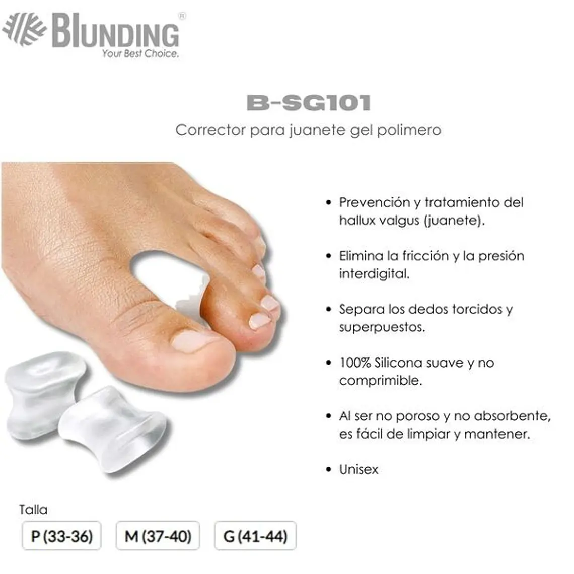Corrector para Juanete de Gel Polímero 2