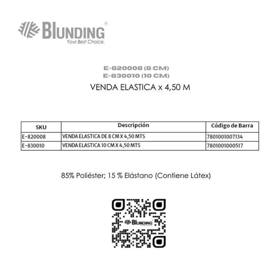 Venda Elástica de Compresión con Clip Sujetador  3