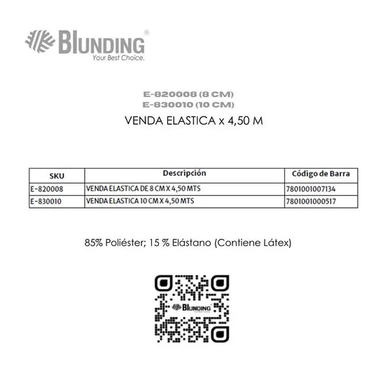 Venda Elástica de Compresión con Clip Sujetador  3