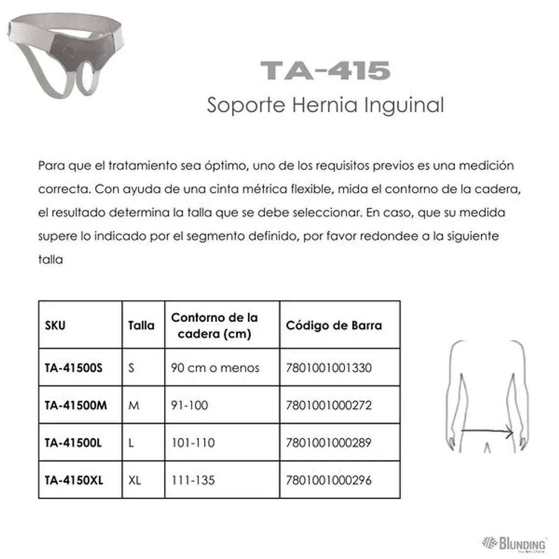 Soporte para Hernia Inguinal con Oclusores de Silicona 3