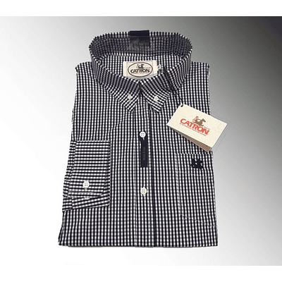 Camisa Cuadrillé Negra Catrón