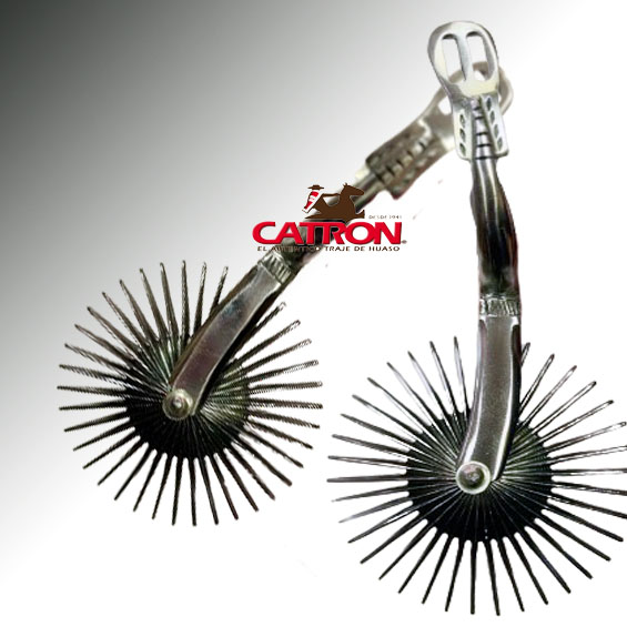 Espuela De Huaso Completa De Acero Inoxiable Catron imagen 1