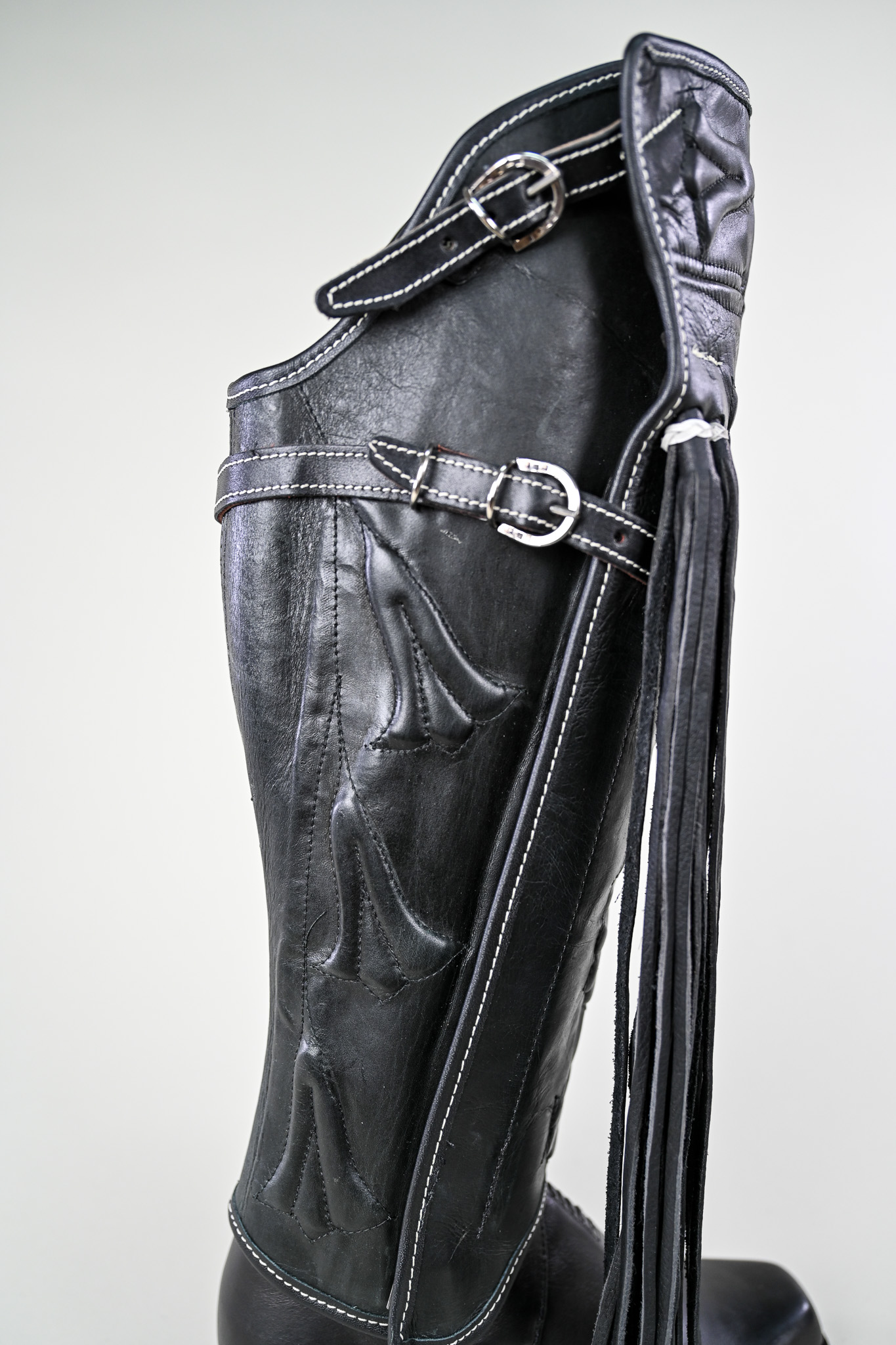 Corralera Copihue Cuero Victoria Con Hebilla Inoxidable Catron imagen 2