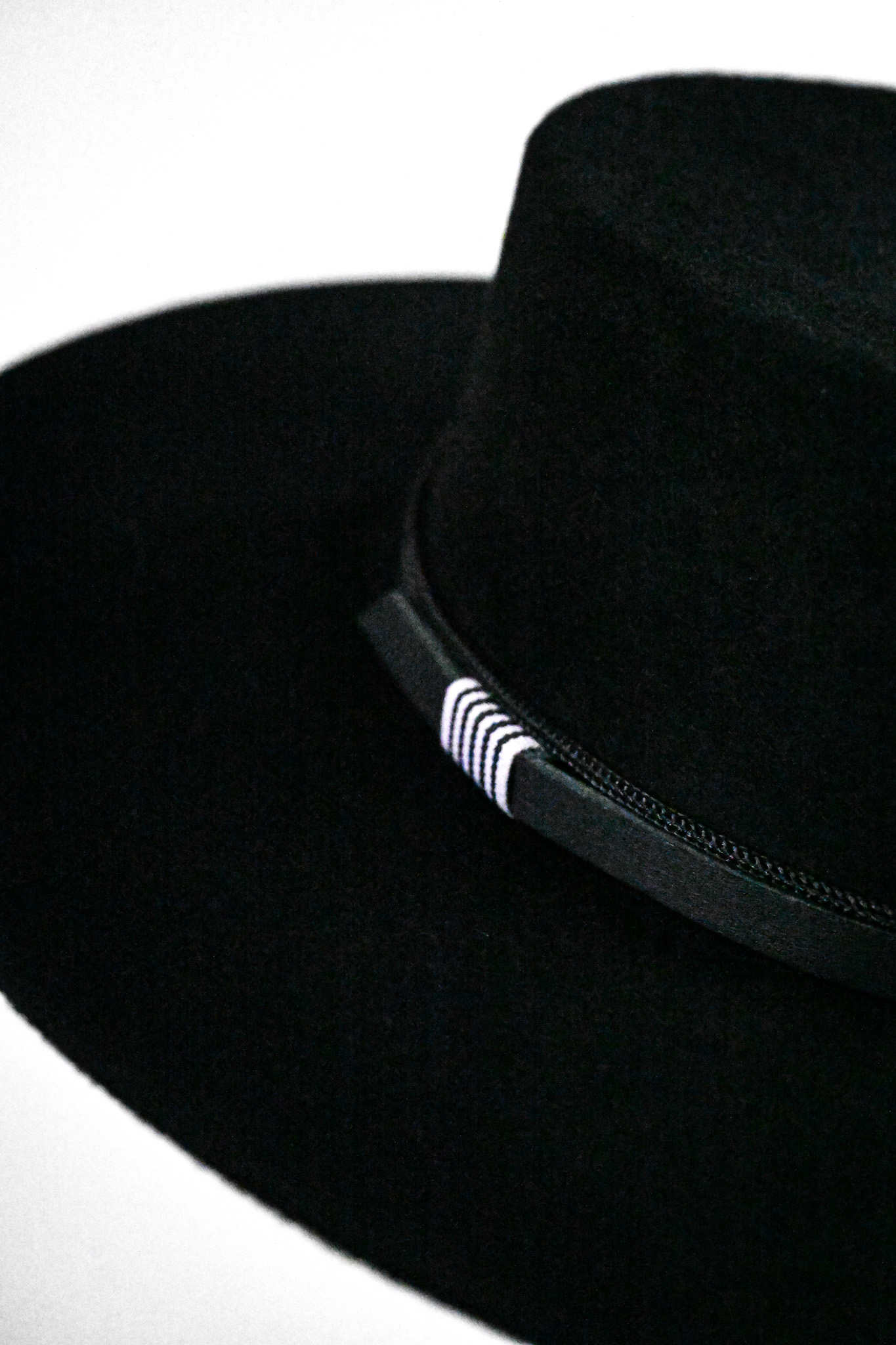 Sombrero De Huasa Cordobés Paño Negro Catron  imagen 3