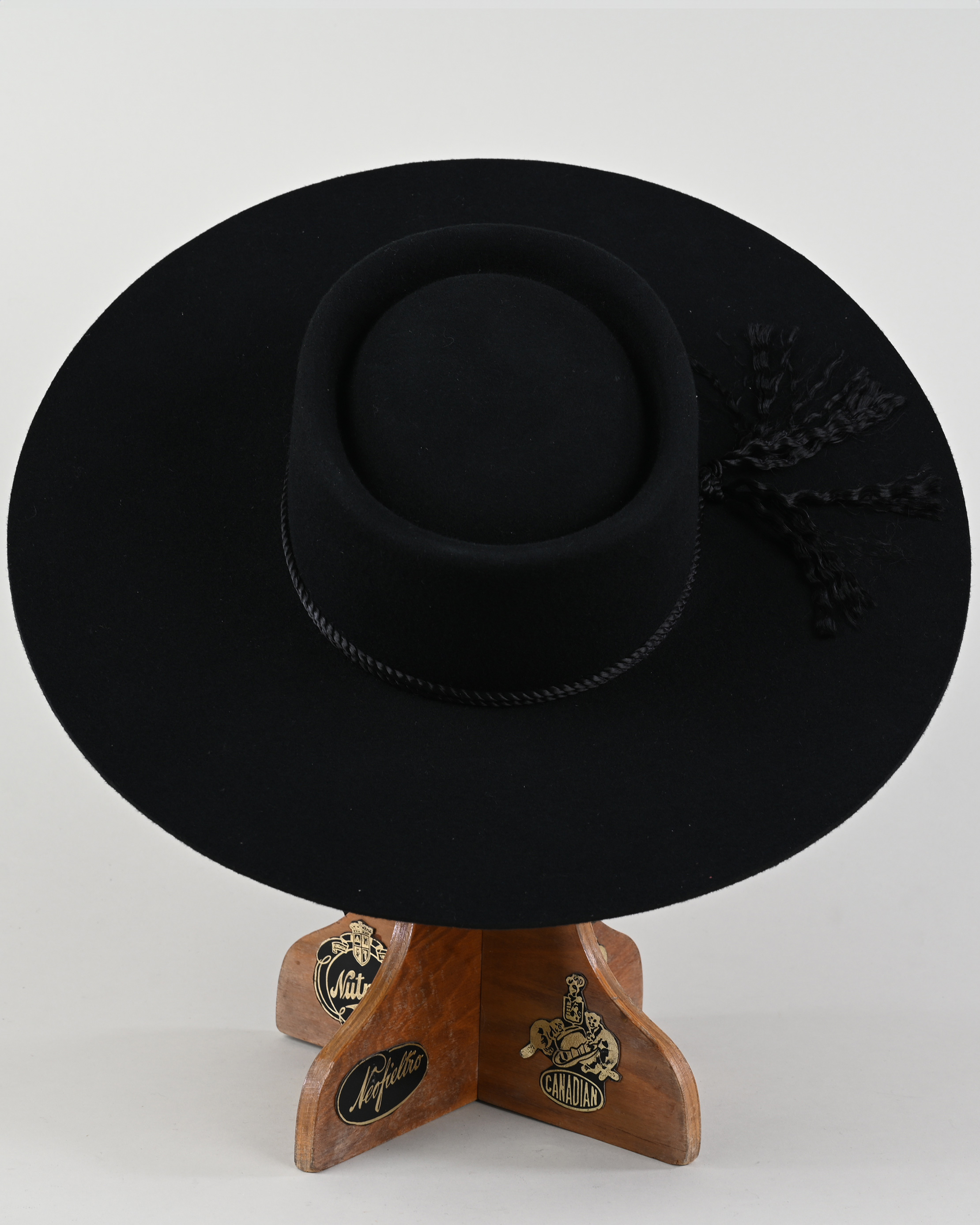 Sombrero De Huaso Paño Extra Negro Catron  imagen 2