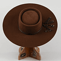 Sombrero De Huaso Paño Extra Carmelita Catron  miniatura 2