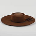 Sombrero De Huaso Paño Extra Carmelita Catron  miniatura 1