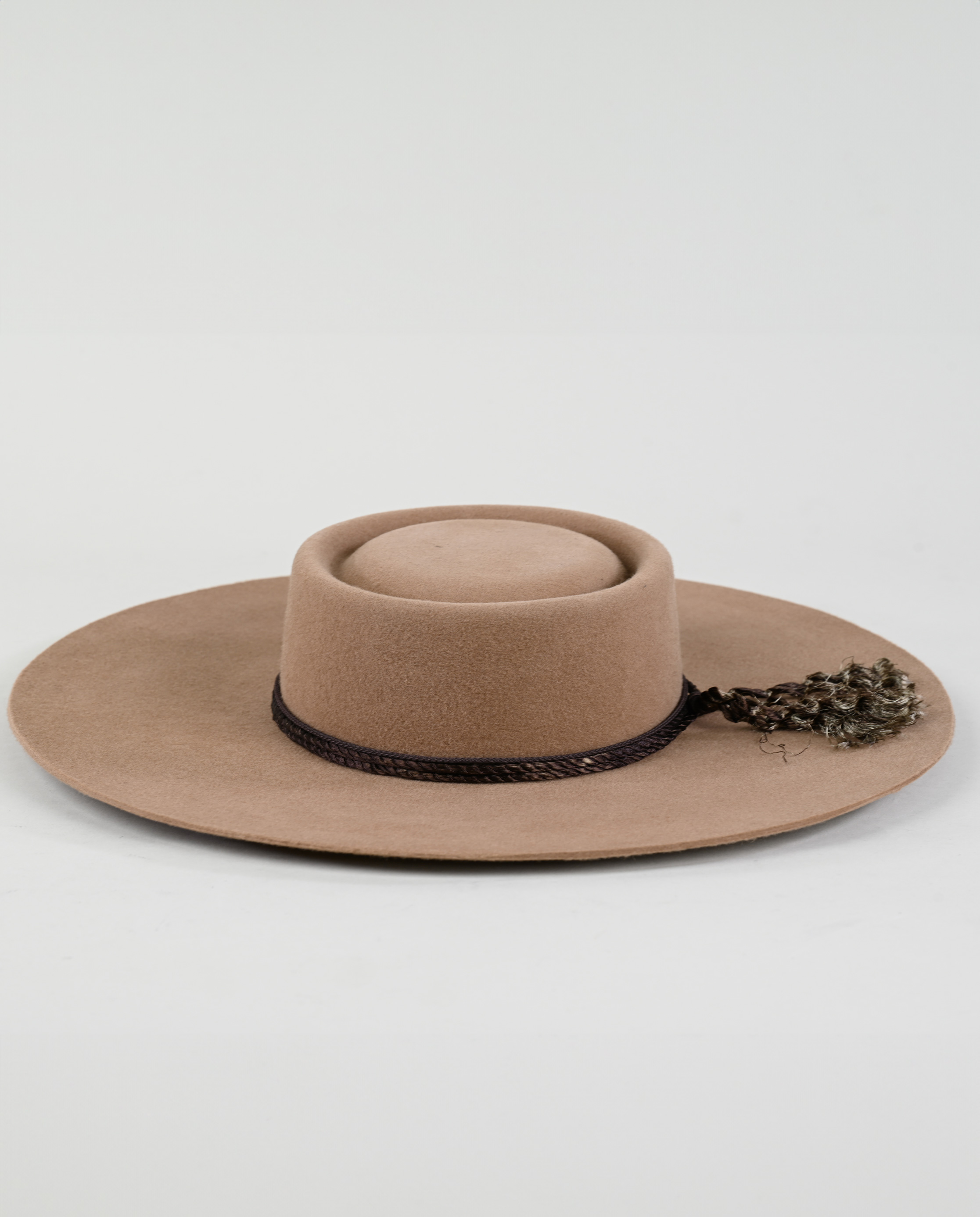 Sombrero De Huaso Paño Extra Camel Catrón imagen 1