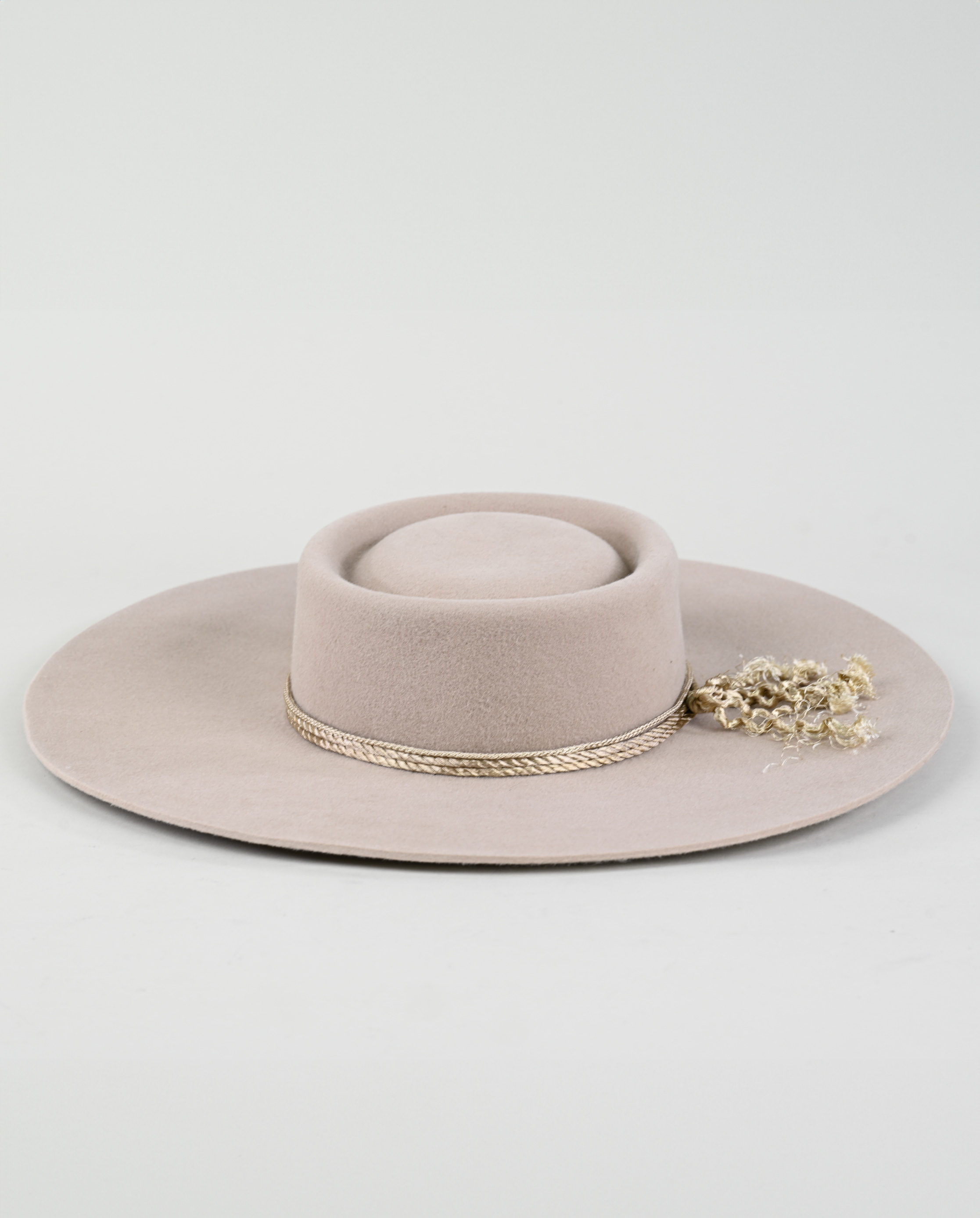 Sombrero De Huaso Paño Extra Beige Catron  imagen 1