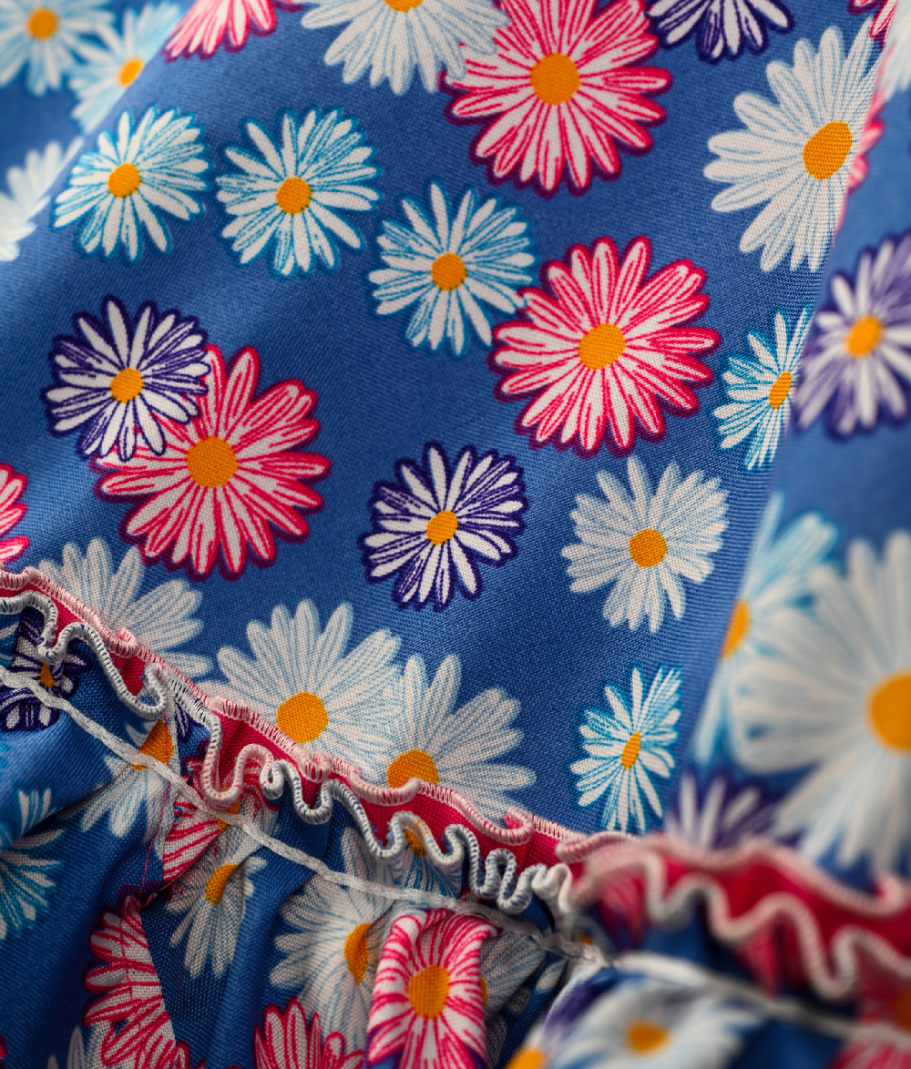 Vestido De Huasa China Flores Variadas imagen 5