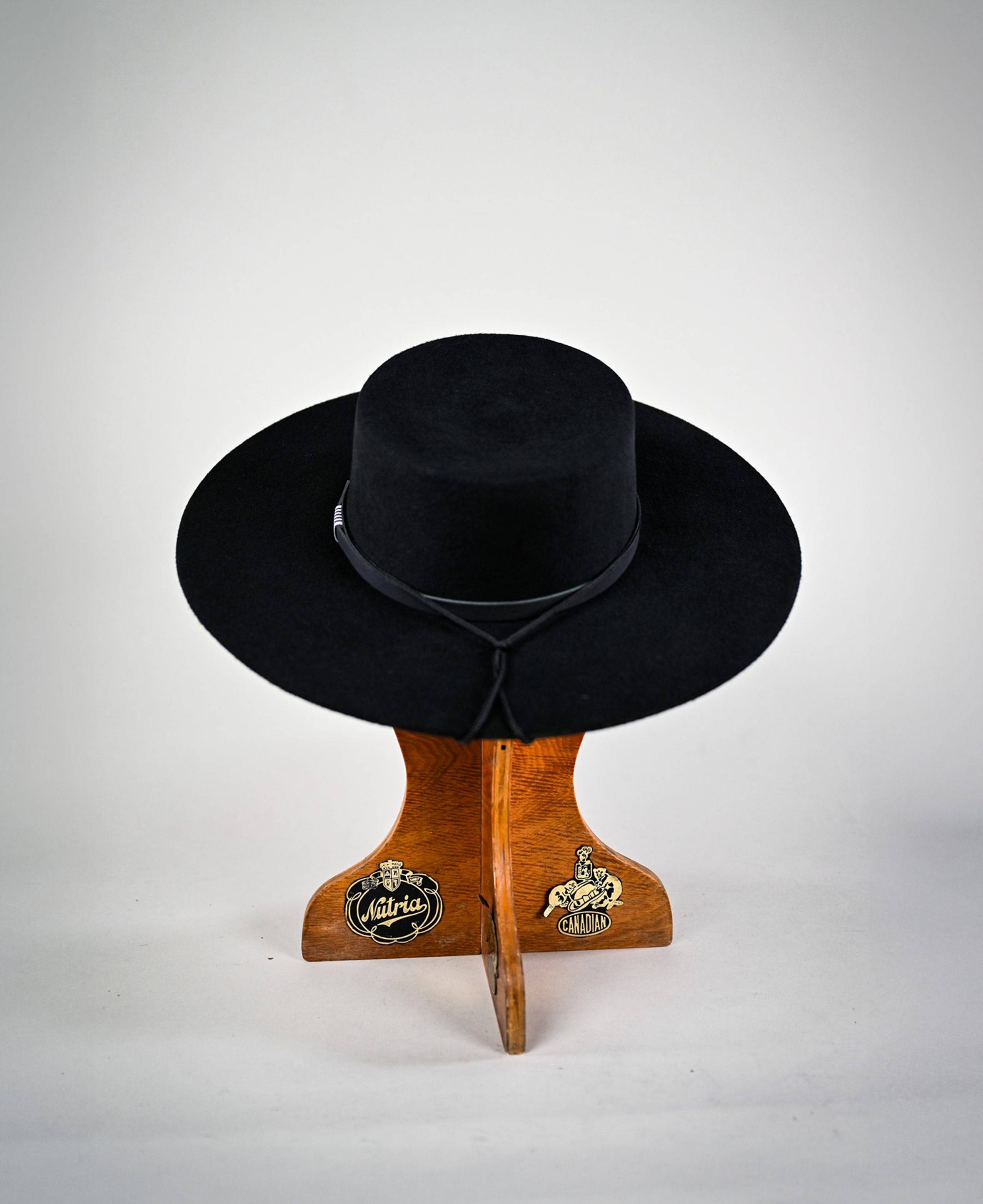 Sombrero De Huasa Cordobés Paño Negro Catron  imagen 2