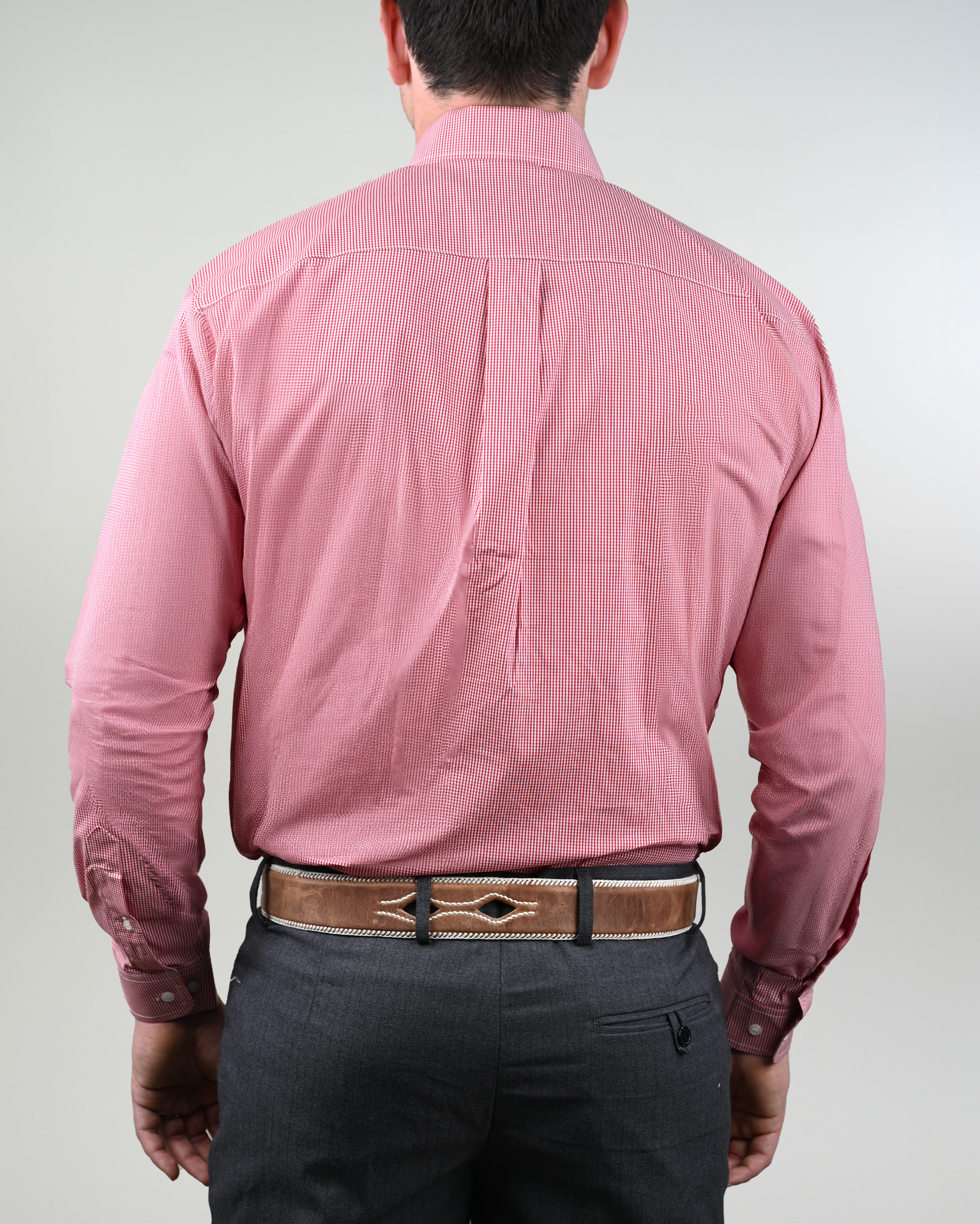 Camisa de Huaso Cuadro Pequeño Roja Catron imagen 2