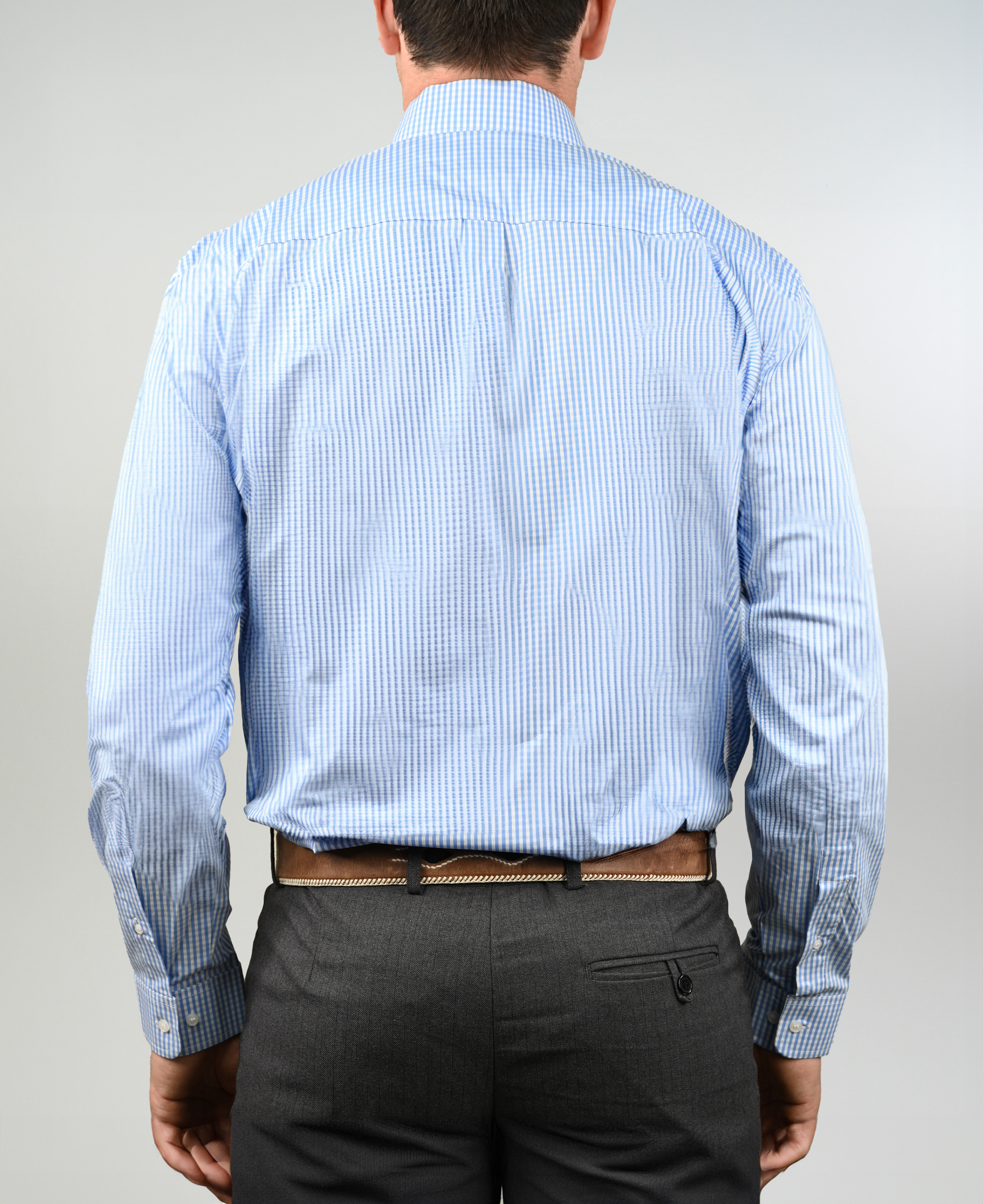 Camisa De Huaso Cuadrillé Cesleste Catrón imagen 2