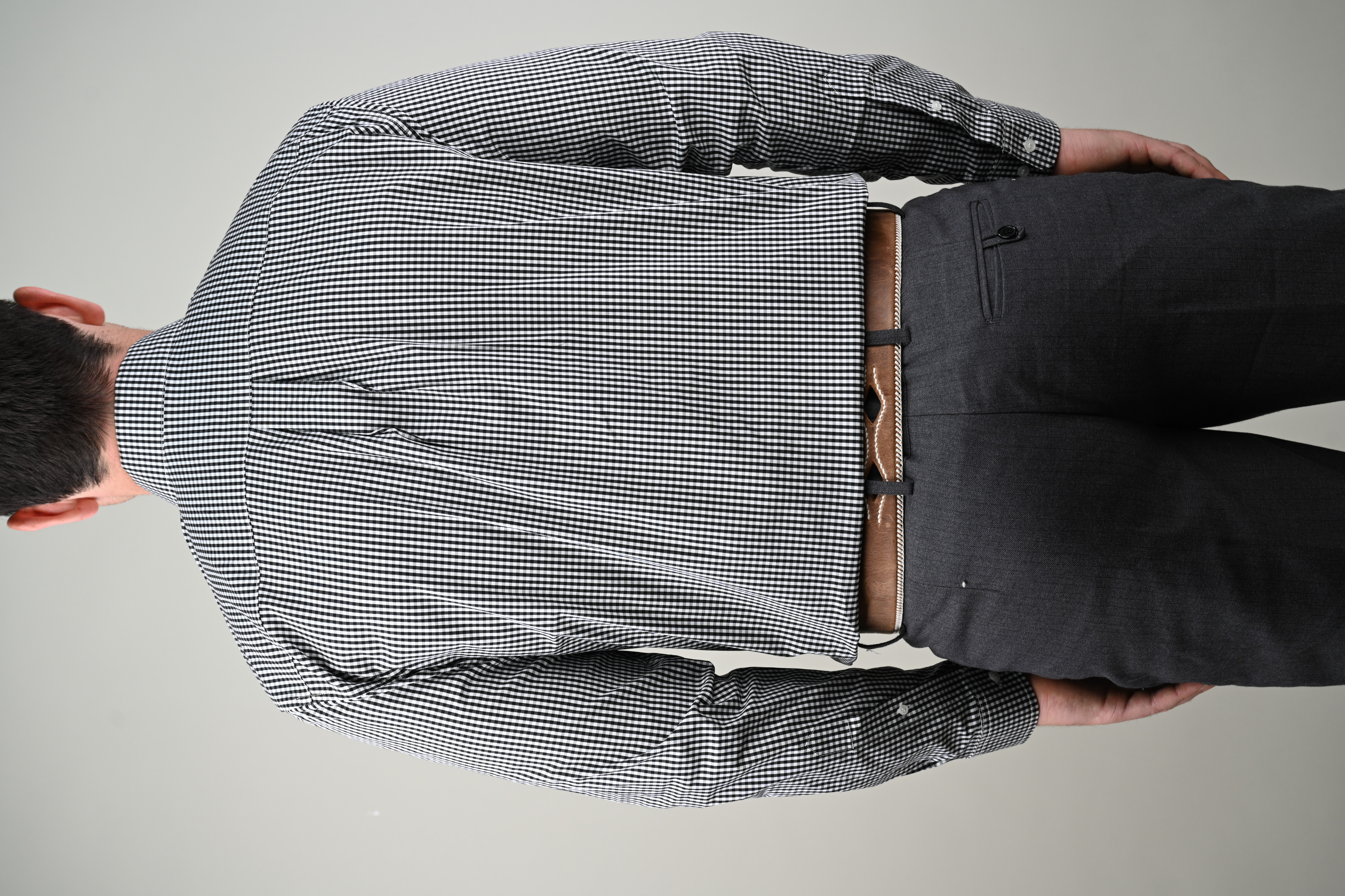 Camisa de Huaso Cuadrillé Negra Catron imagen 2