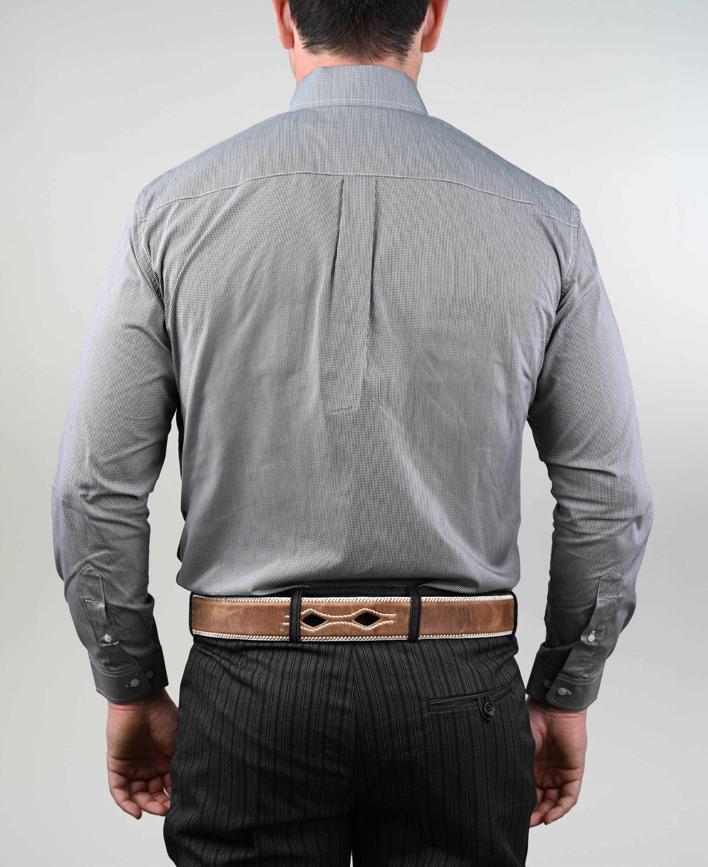 Camisa de Huaso Cuadro Pequeño Negra Catron imagen 2