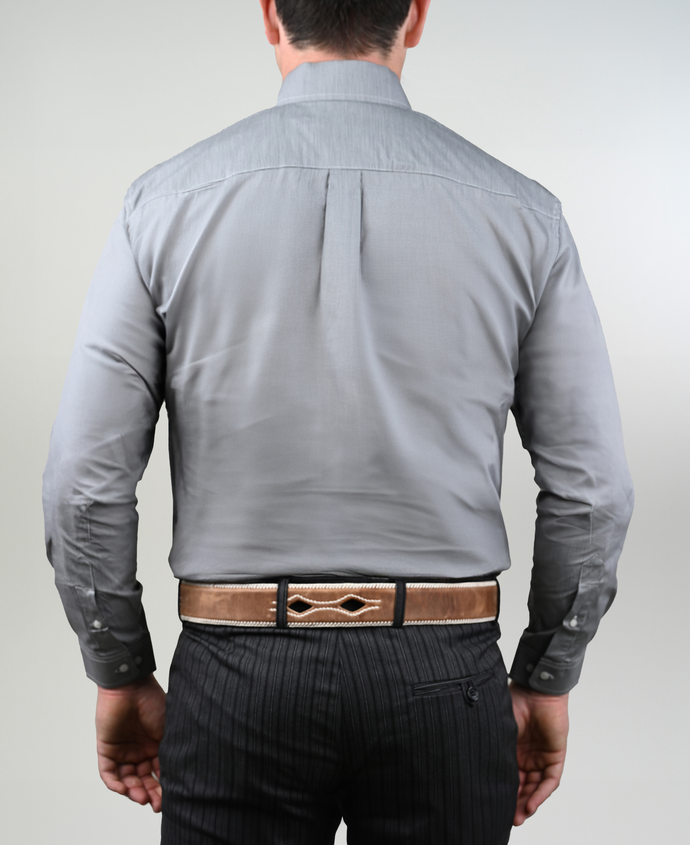 Camisa De Huaso Gris Catron imagen 2