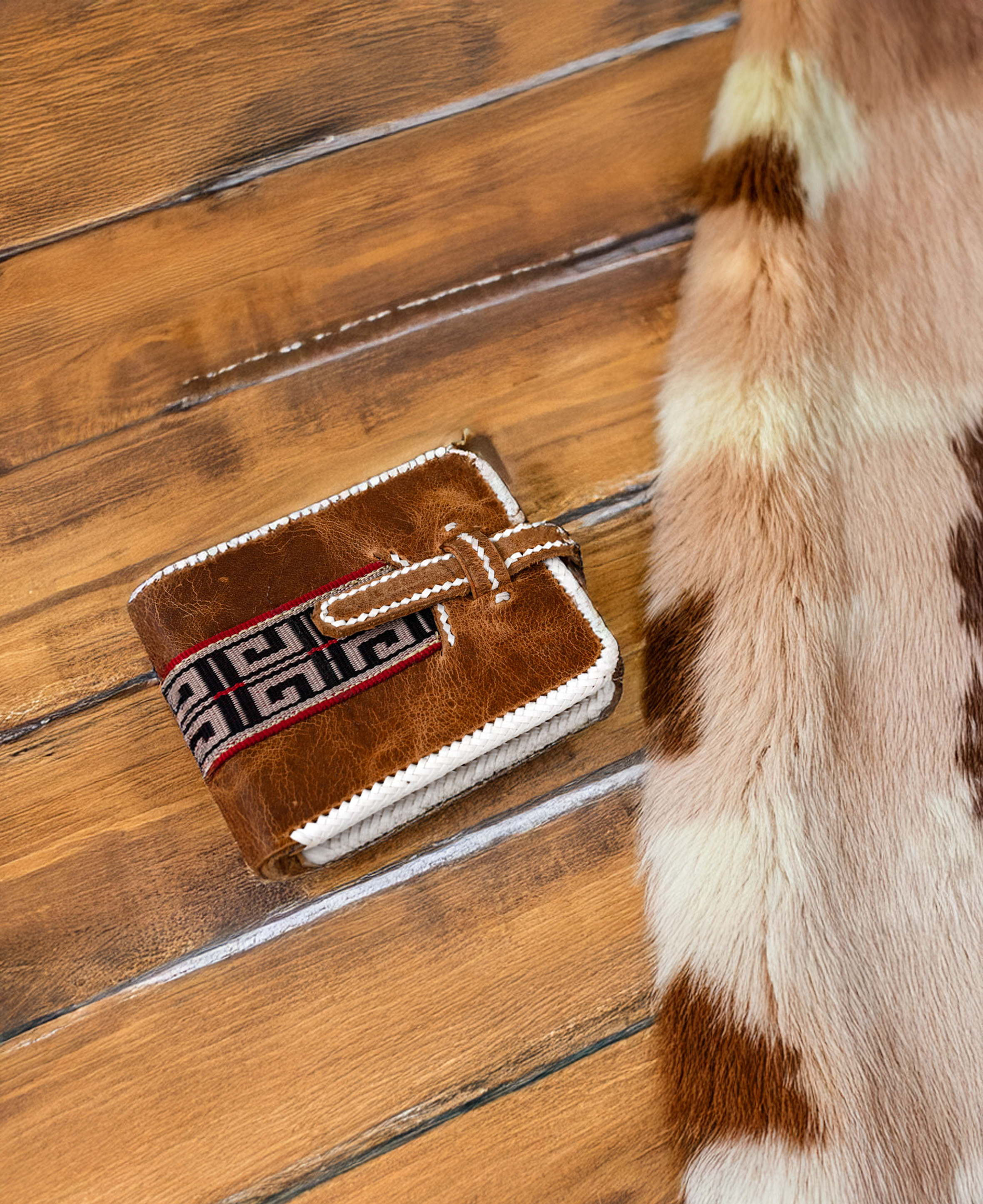 Billetera Cuero Costura Cuyana Pampa imagen 3